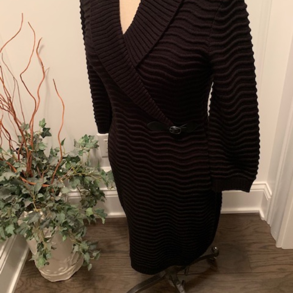 Calvin Klein Women's Black Sweater Knit Dress - Picture 6 of 8
